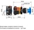 Кнопка TDM ELECTRIC AELA-22 Грибок, синий, d22мм, неон/230В, 1з 1р SQ0704-0035 3