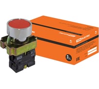 Кнопка TDM ELECTRIC BА42, без подсветки, красный, 1р SQ0704-0039