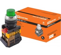Кнопка TDM ELECTRIC ABLFP-22, зеленый, d22мм, неон/230В, 1з 1р SQ0704-0006