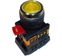 Кнопка TDM ELECTRIC ABLFS-22, желтый, d22мм, неон/230В, 1з 1р SQ0704-0010