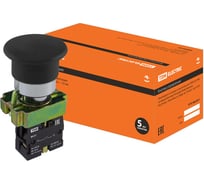 Кнопка TDM ELECTRIC BС21, Грибок, без подсветки, черный, 1з SQ0704-0042