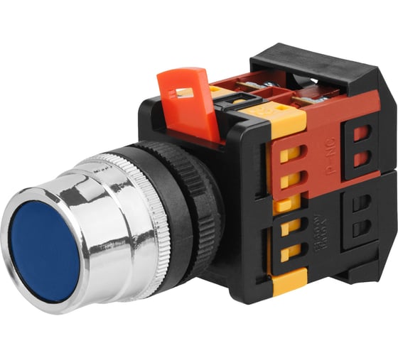 Кнопка TDM ELECTRIC ABLF-22, синий, d22мм, неон/230В, 1з 1р SQ0704-0004