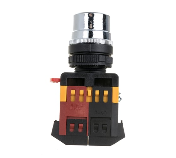 Кнопка TDM ABLF-22, белый, d22мм, неон/230В, 1з 1р SQ0704-0028