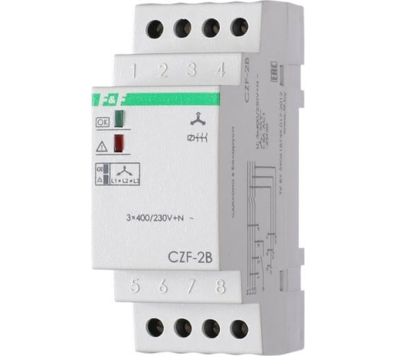 Автомат защиты электродвигателей F&F, защита от нарушения чередования фаз CZF-2B EA04.003.002 1