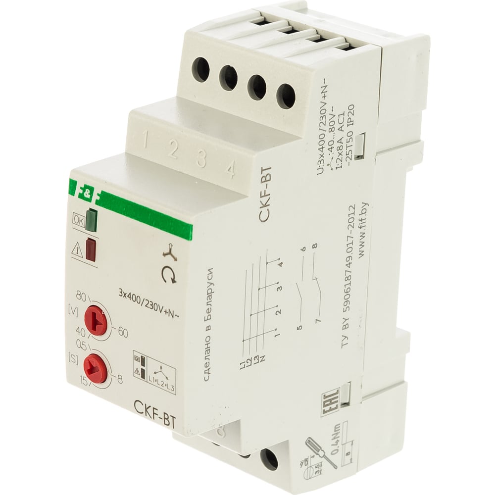 Автомат защиты электродвигателей F&F защита от нарушения чередования ...