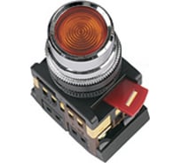 Кнопка TDM ELECTRIC ABLF-22 желтый, d22мм, неон/230В, 1з+1р SQ0704-0003