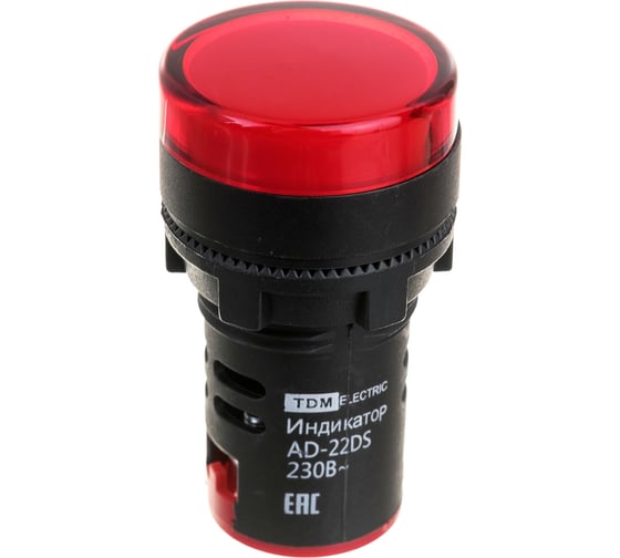 Лампа TDM AD-22DS LED матрица, d22мм, красный, 230В SQ0702-0002
