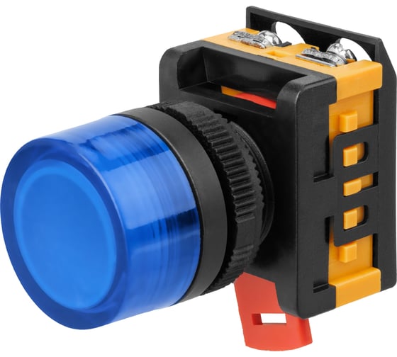 Сигнальная лампа TDM ELECTRIC AL-22TE d22мм, синий, неон/230В, цилиндр, SQ0702-0040