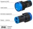 Лампа TDM ELECTRIC AD-22DS LED матрица d22мм синий 24В AC/DC SQ0702-0022 4