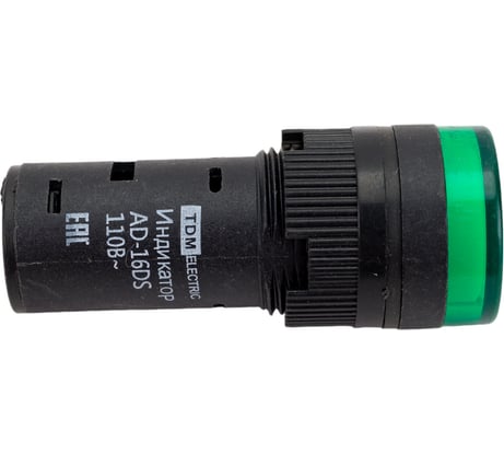 Лампа TDM ELECTRIC AD-16DS LED матрица d16мм зеленый 110В AC/DC SQ0702-0068