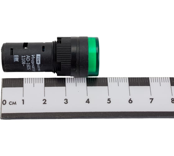 Лампа TDM AD-16DS LED матрица d16мм зеленый 110В AC/DC SQ0702-0068