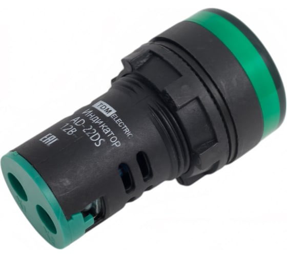 Лампа TDM AD-22DS LED матрица d22мм зеленый 12В AC/DC SQ0702-0018