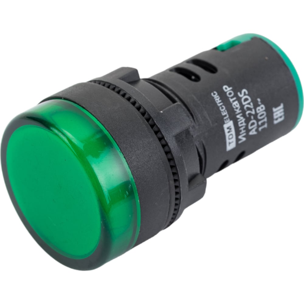 Лампа TDM AD-22DS LED матрица d22мм зеленый 110В AC/DC SQ0702-0031 ...