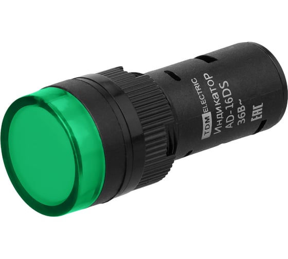 Лампа TDM ELECTRIC AD-16DS LED матрица d16мм зеленый 36В AC/DC SQ0702-0063