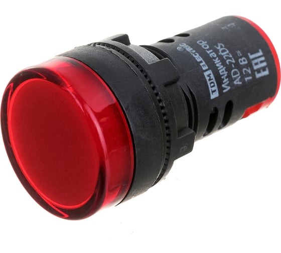 Лампа TDM AD-22DS LED матрица d22мм красный 12В AC/DC SQ0702-0016