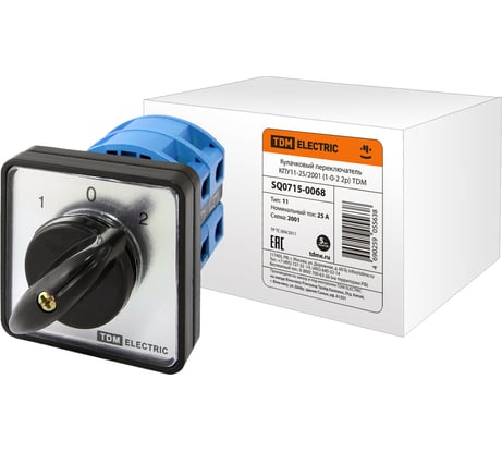 Кулачковый переключатель TDM ELECTRIC КПУ11-25/2001 (1-0-2 2р) SQ0715-0068