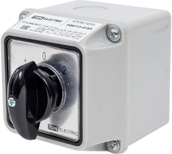 Переключатель TDM ELECTRIC КПУ38-10/53 1-0-2 3р SQ0715-0183