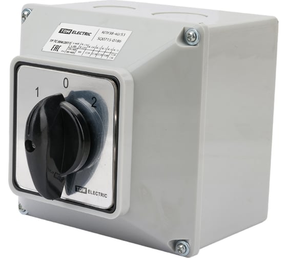 Кулачковый переключатель TDM ELECTRIC КПУ38-40/53 1-0-2 3р SQ0715-0186