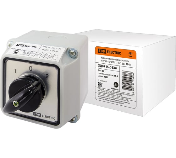 Переключатель КПУ38-16/3031 TDM ELECTRIC 1-0-2, 3р SQ0715-0134