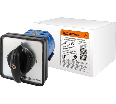 Переключатель КПУ11-10/98 TDM ELECTRIC , A:0-L1-L2-L3 SQ0715-0081