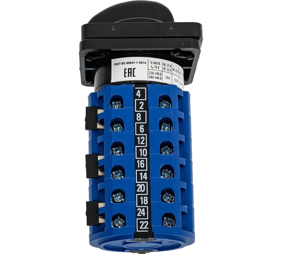 Переключатель TDM ELECTRIC КПУ11-10/137 0-1-2-3-4, 3р SQ0715-0096