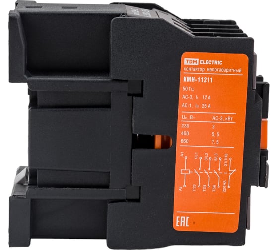 Контактор TDM ELECTRIC КМН-11211 12А, 230В/АС3, 1НЗ SQ0708-0008