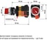 Переключатель TDM ELECTRIC АNСLR-22-3, на 3 фиксированных положения, красный, неон/230В, I-O, 1з+1р SQ0703-0004 3