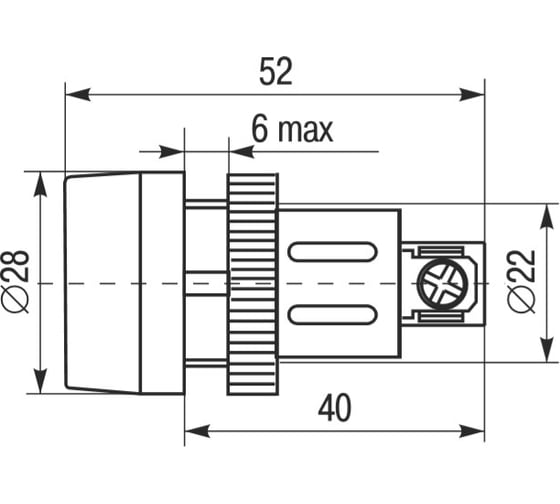 Светосигнальная арматура IEK ENR-22 белая ИЭК BLS40-ENR-K01
