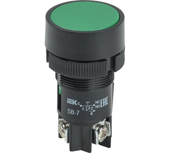 Кнопка IEK SB-7 Пуск, зеленая BBT40-SB7-K06