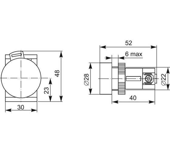 Кнопка IEK SB-7 Пуск, зеленая BBT40-SB7-K06