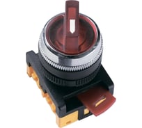 Переключатель IEK ANCLR-22-3 на 3 фиксированных положения, красный 1з+1р ИЭК BSW10-ANCLR-3-K04