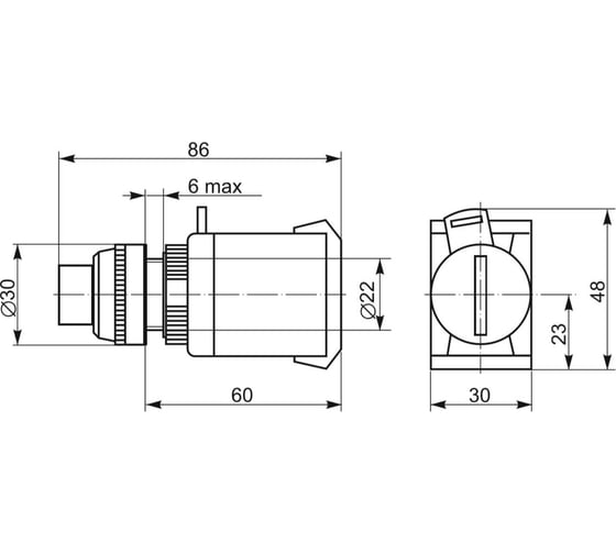 Переключатель IEK ANCLR-22-3 на 3 фиксированных положения, красный 1з+1р ИЭК BSW10-ANCLR-3-K04