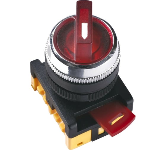 Переключатель IEK ANC-22-2 на 2 фиксированных положения, красный 1з+1р ИЭК BSW10-ANC-2-K04 1