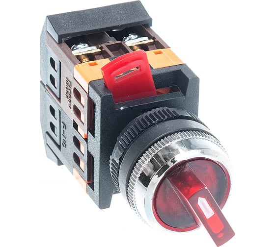 Переключатель IEK ANC-22-2 на 2 фиксированных положения, красный 1з+1р ИЭК BSW10-ANC-2-K04