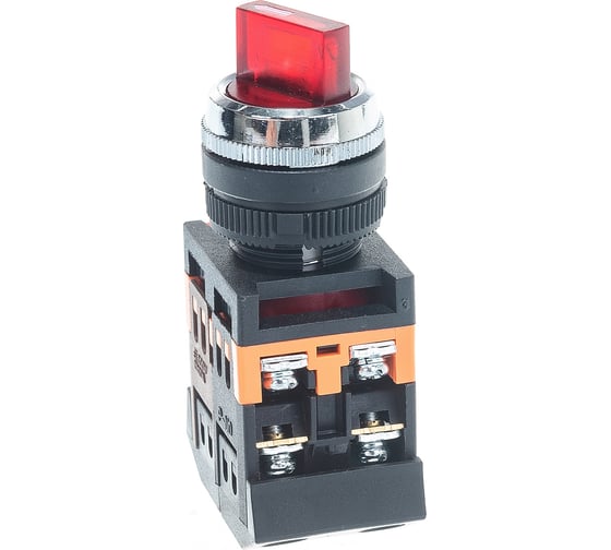 Переключатель IEK ANC-22-2 на 2 фиксированных положения, красный 1з+1р ИЭК BSW10-ANC-2-K04