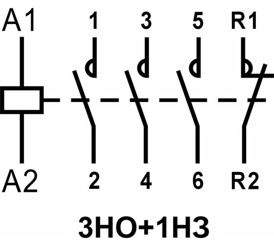 Модульный контактор Релеон 3НО+1НЗ контакт 63А; 24В AC/DC; KM131002463
