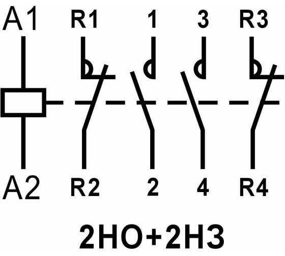 Модульный контактор Релеон 2НО+2НЗ контакта 32А; 24В AC/DC; KM122002432