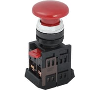 Кнопка IEK AEA-22 Грибок, красная, 1з+1р, ИЭК BBG30-AEA-K04