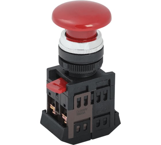 Кнопка IEK AEA-22 Грибок, красная, 1з+1р, ИЭК BBG30-AEA-K04 1
