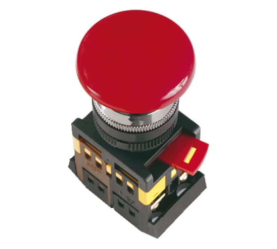 Кнопка с фиксацией IEK AEAL-22 красная, D22, 240В, 1з+1р, ИЭК BBG60-AEAL-K04 1