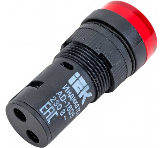 Светосигнальная арматура IEK AD-16DS 230В, красная, ИЭК BLS10-ADDS-230-K04-16