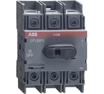 Рубильник ABB, OT125F3, 3п, с рукояткой, DIN, монтажная плата, с резервной ручкой 1SCA105033R1001