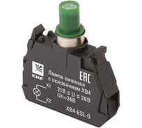 Лампа EKF сменная, c основанием, XB4, зеленая, 24В, PROxima SQXB4-ESL-G