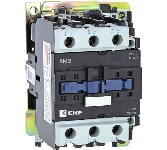 Малогабаритный контактор EKF КМЭ 50А 400В 1NO 1NC Basic SQctr-s-50-400-basic