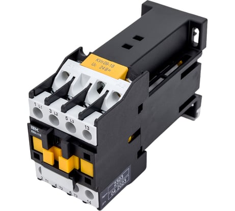 Контактор IEK КМИп-11810, 18А, 24В/АС3, 1НО, ИЭК, KMD11-018-024-10