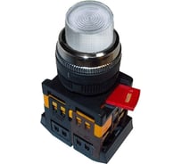 Кнопка IEK ABLFP-22 прозрачный, неон, 1з+1р, ИЭК BBT20-ABLFP-K08