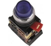 Кнопка IEK ABLFP-22 синий, неон, 1з+1р, ИЭК BBT20-ABLFP-K07