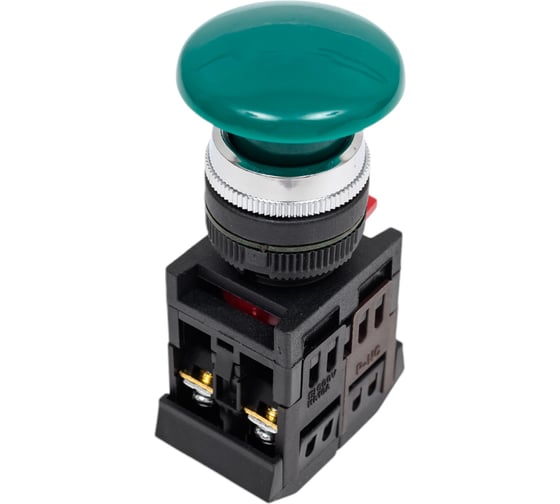 Кнопка IEK AEA-22 грибок, зеленая, 1з+1р, ИЭК BBG30-AEA-K06