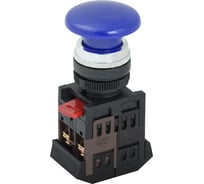 Кнопка IEK AEA-22 грибок, синяя, без подсветки, 1з+1р, ИЭК BBG30-AEA-K07