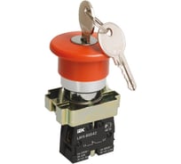 Кнопка с ключом IEK LAY5-BS142 грибок, d22мм BBG50-LAY5-K04